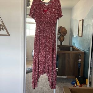 Red Floral print dress
